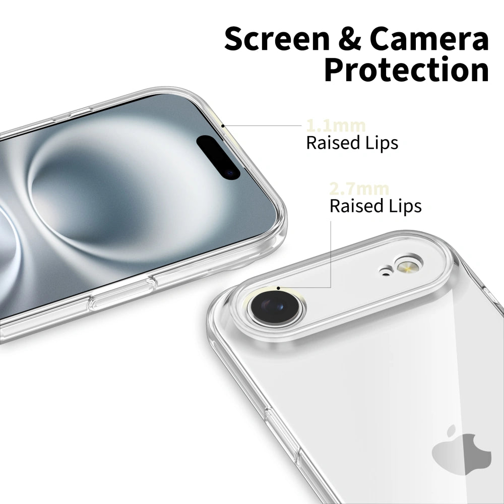 Tech-Protect iPhone Air Flexair Σκληρή Θήκη με Πλαίσιο Σιλικόνης - Διάφανη