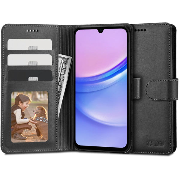Tech - Protect Samsung Galaxy A15 4G / A15 5G Θήκη Πορτοφόλι Stand από Δερματίνη - Black
