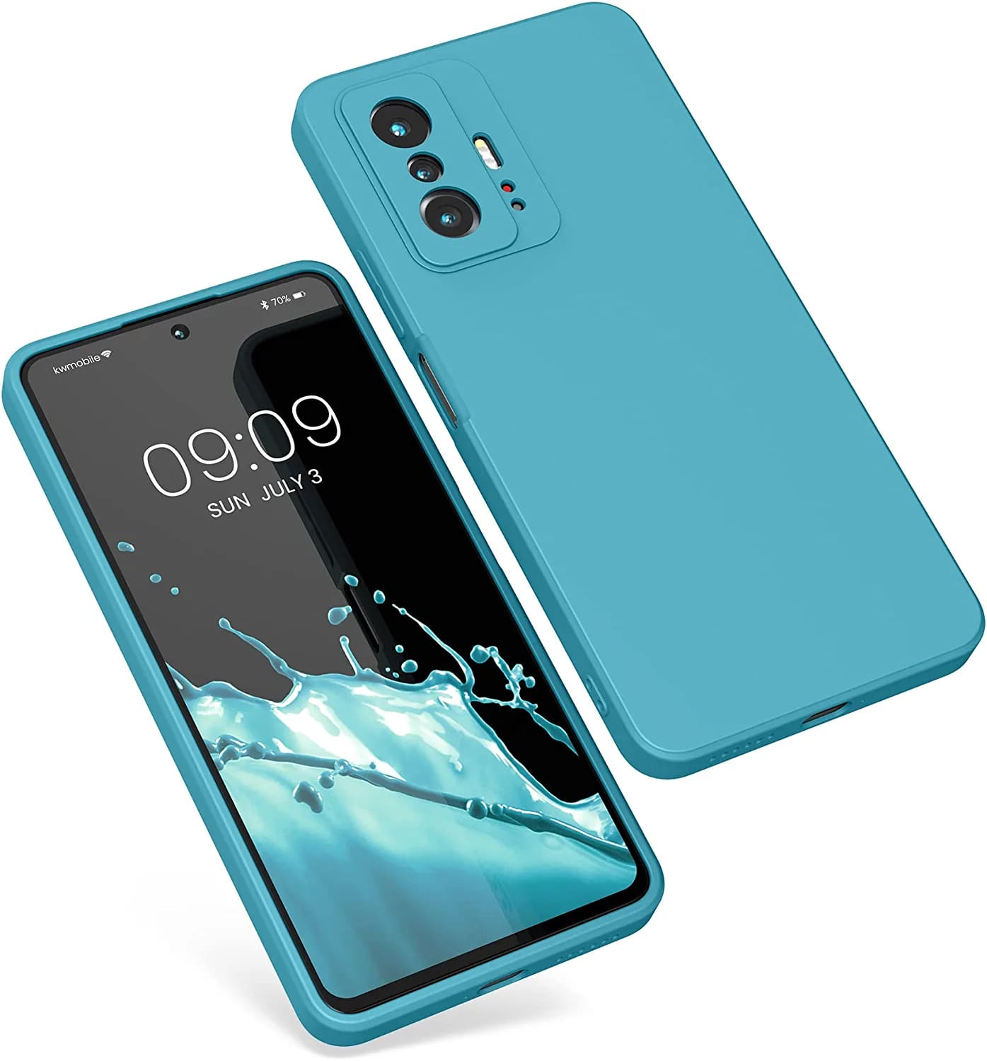 KW Xiaomi 11T / 11T Pro Θήκη Σιλικόνης Rubberized TPU - Sea Blue - 56573.223