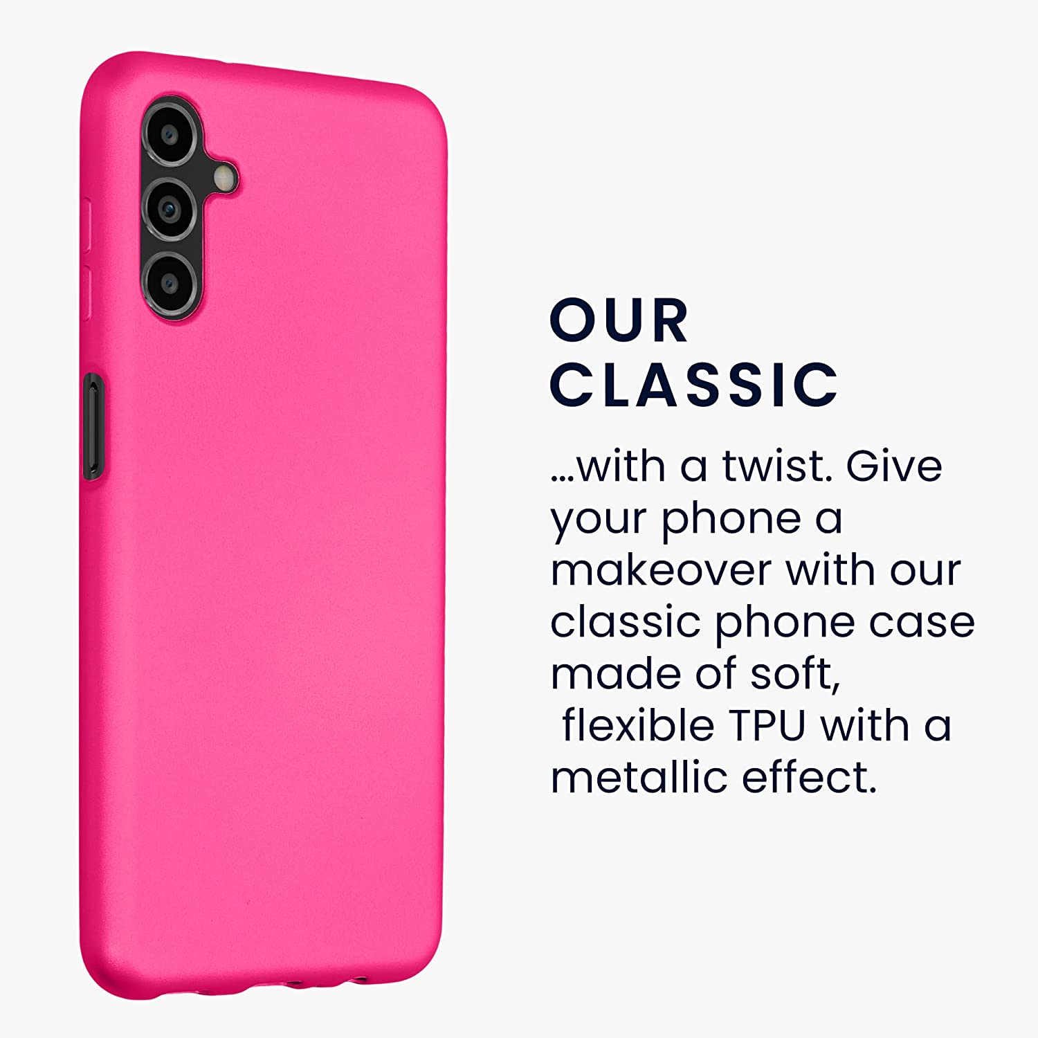 KW Samsung Galaxy A04s Θήκη Σιλικόνης TPU - Metallic Pink - 60135.65