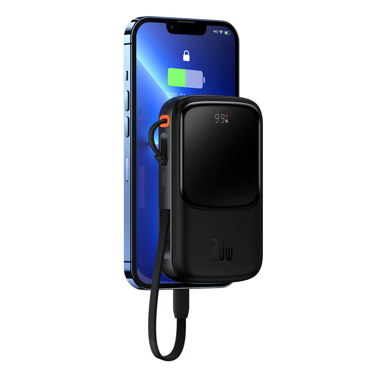 Baseus Qpow 20W Power Bank 10000mAh με 1 Θύρα USB και 1 Θύρα Type-C - Βlack - PPQD020001