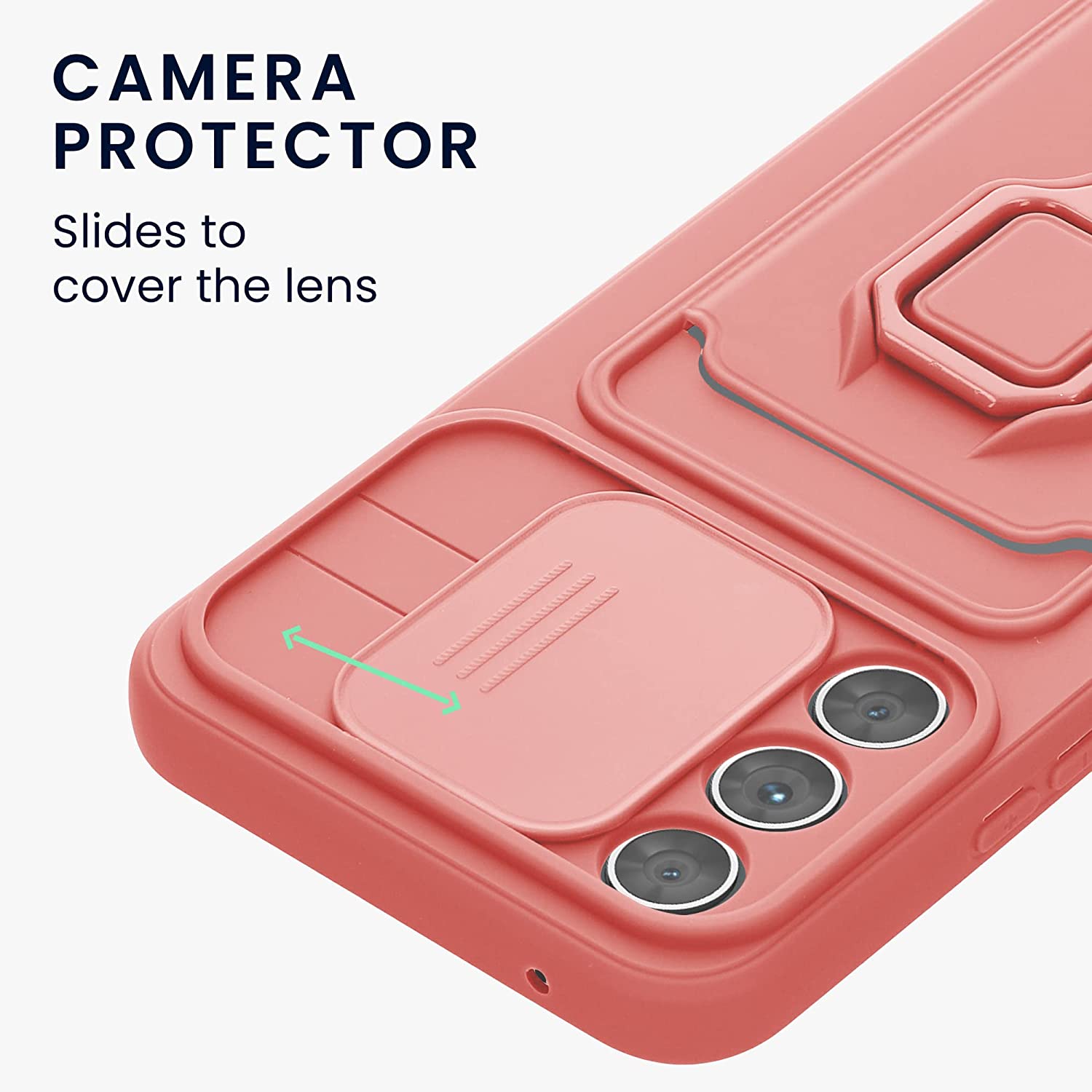 KW Samsung Galaxy A54 5G Θήκη Σιλικόνης με Κάλυμμα για την Κάμερα και Δαχτυλίδι Συγκράτησης - Winter Rose - 61339.193