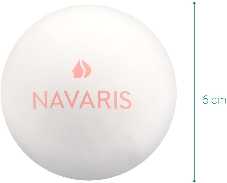 Navaris Lacrosse Massage Balls - Σετ με 2 Μπάλες Μασάζ - White / Pink - 42915
