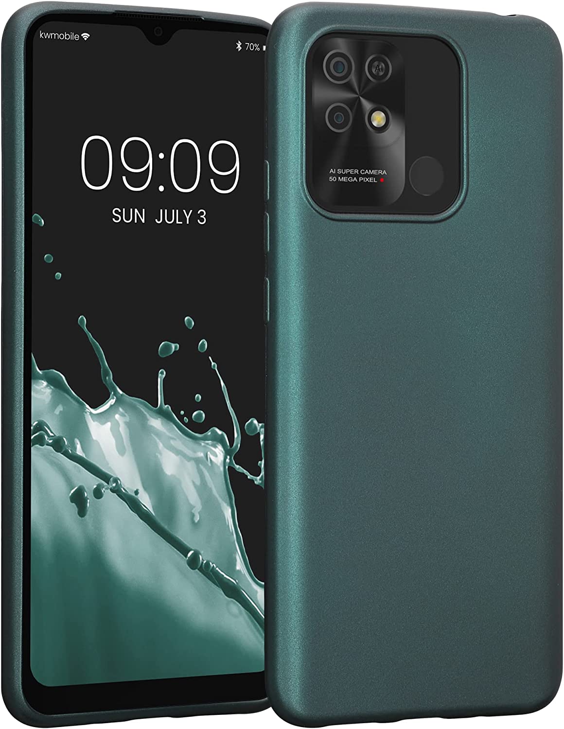 KW Xiaomi Redmi 10C Θήκη Σιλικόνης TPU - Metallic Petrol - 59232.14