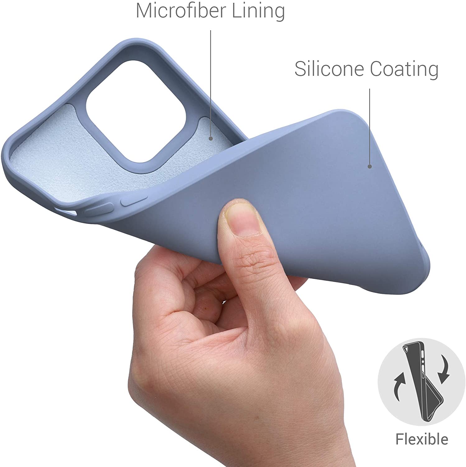 KW iPhone 12 Pro Max Θήκη Σιλικόνης Rubberized TPU - Light Blue Matt - 52714.58