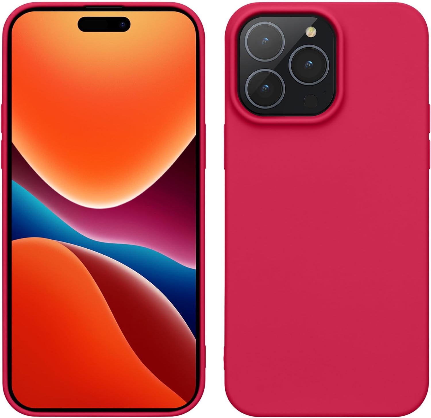 KW iPhone 15 Pro Λεπτή Θήκη Σιλικόνης TPU - Neon Pink - 61959.77
