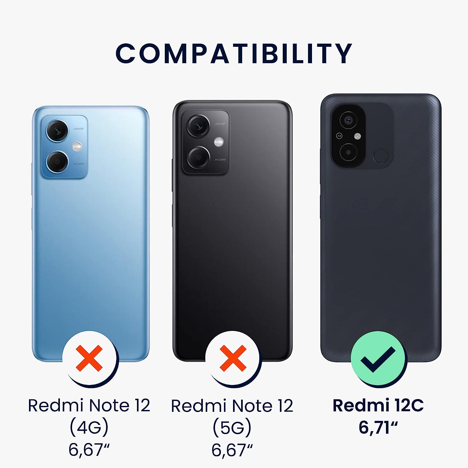 KW Xiaomi Redmi 12C Θήκη Σιλικόνης με Κάλυμμα για την Κάμερα και Δαχτυλίδι Συγκράτησης - Black - 61259.01