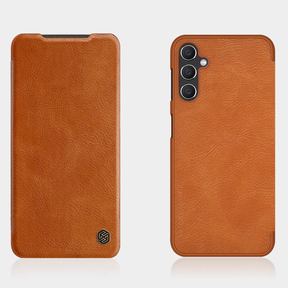 Nillkin Samsung Galaxy A14 5G Qin Leather Flip Book Case Θήκη Βιβλίο - Brown
