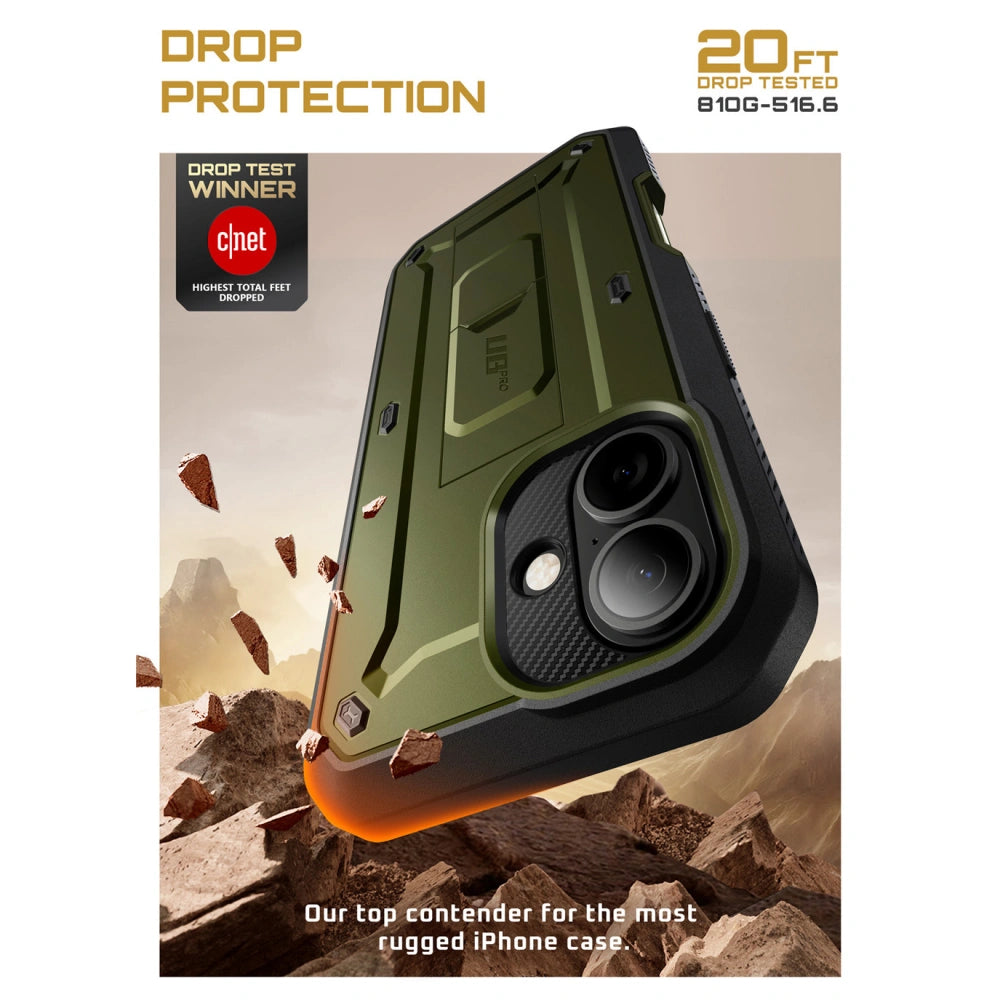 Supcase iPhone 17 - Unicorn Beetle Pro - Σκληρή Θήκη με Προστασία Οθόνης και Stand - Green