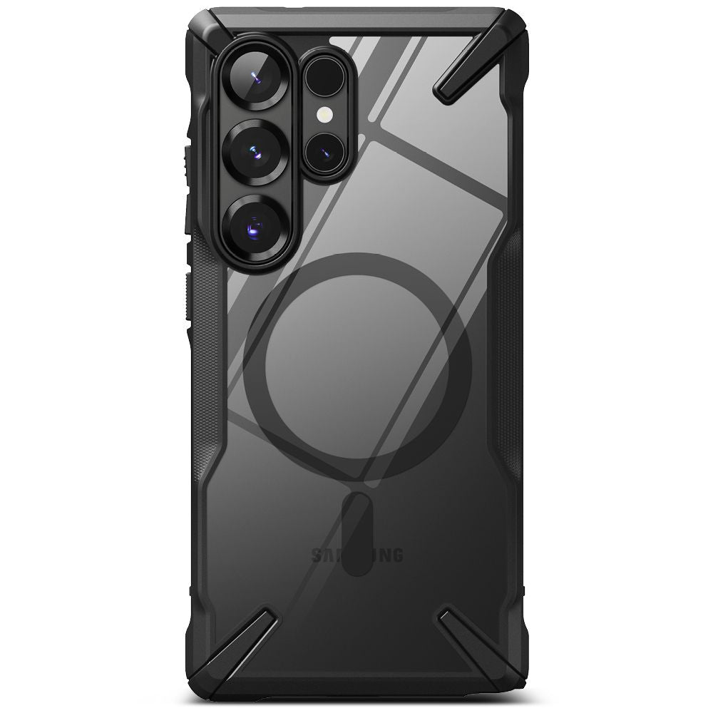 Ringke Samsung Galaxy S25 Ultra Fusion X MagSafe Σκληρή Θήκη με Πλαίσιο Σιλικόνης και MagSafe - Black / Διάφανη