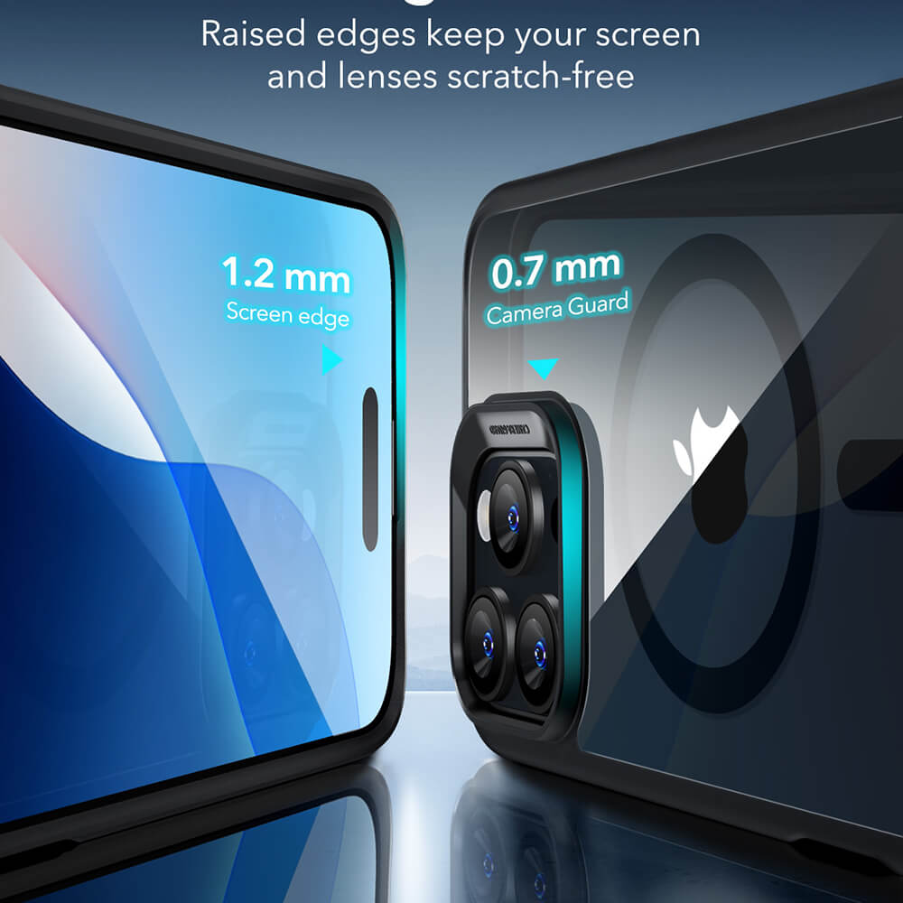 ESR iPhone 16 Pro Max Classic Hybrid Halolock Σκληρή Θήκη με Πλαίσιο Σιλικόνης και MagSafe - Διάφανη / Black