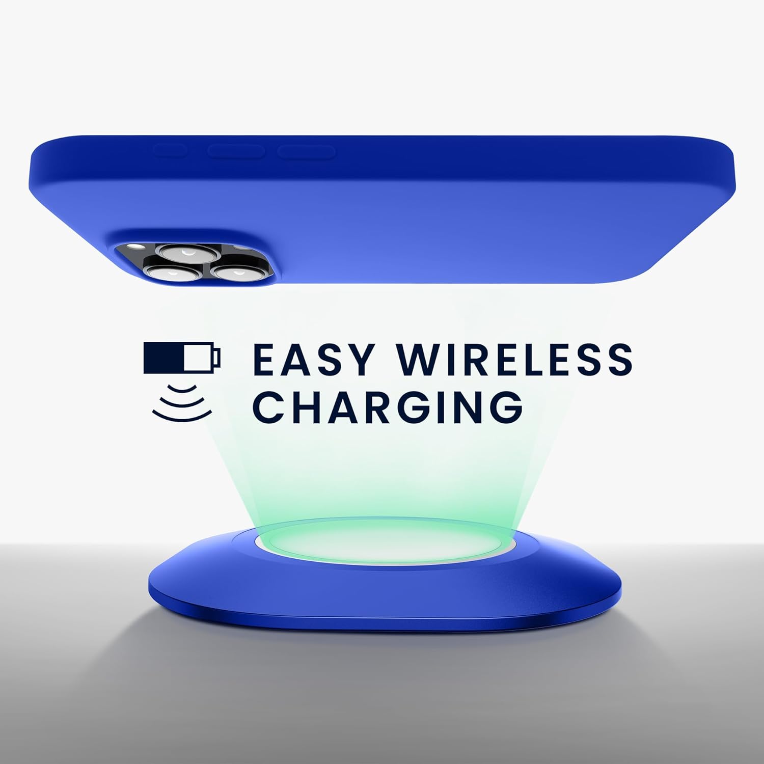 KW iPhone 15 Pro Θήκη Σιλικόνης Rubberized TPU - Baltic Blue