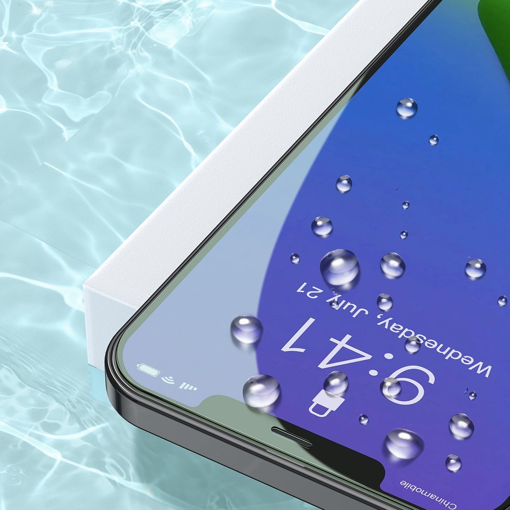 Baseus iPhone 12 Pro Max 0.3mm Eye Protection Full Screen Αντιχαρακτικό Γυαλί Οθόνης - 2 Τεμάχια - Green Light - SSGAPIPH67N-LP02