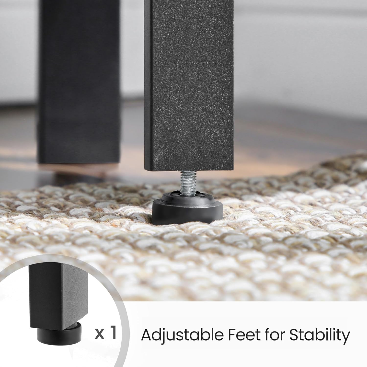 Vasagle Γωνιακή Ραφιέρα με 4 Ράφια - ‎Greige / Black - LLS034M01