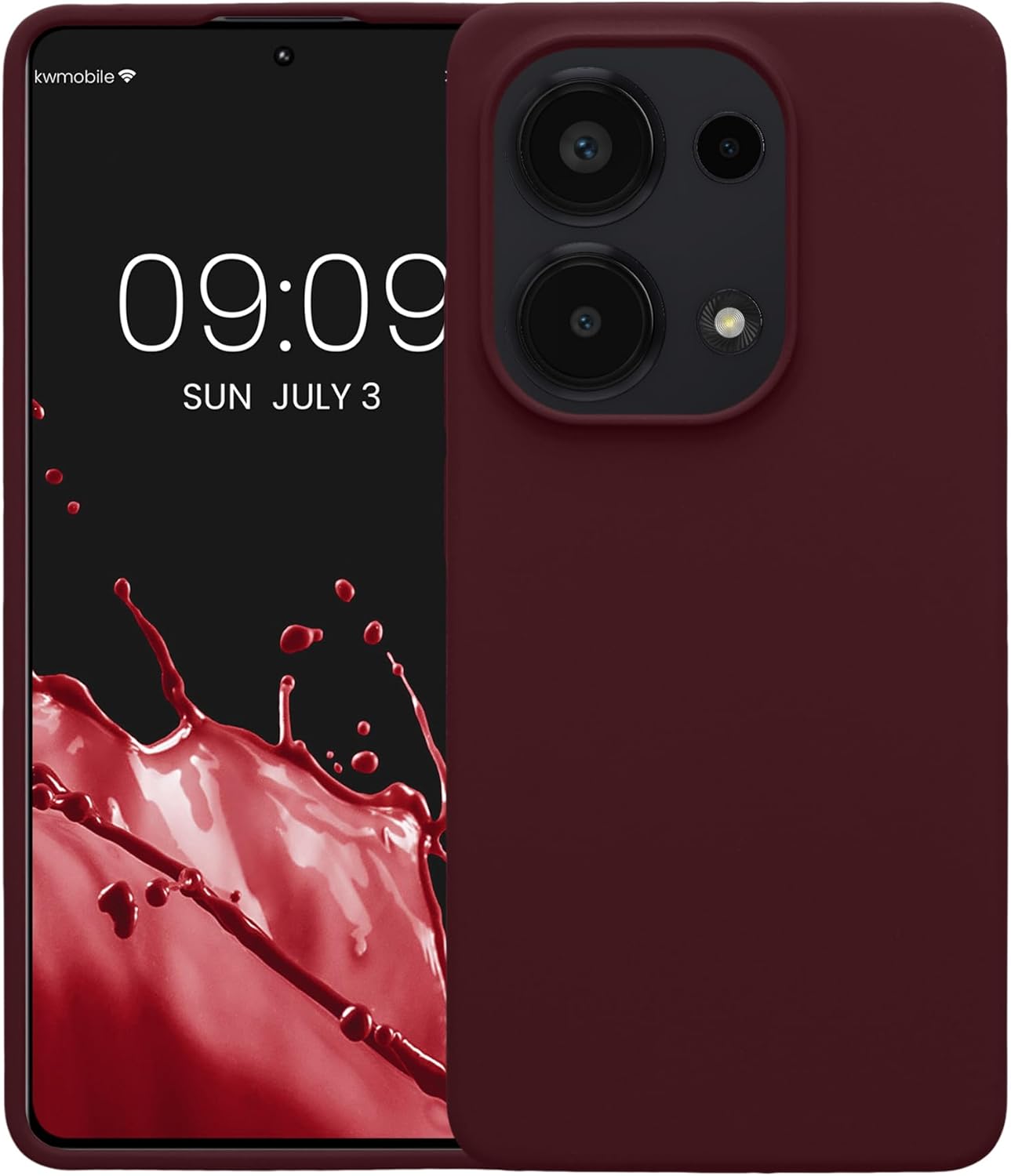 KW Xiaomi Redmi Note 13 Pro 4G Θήκη Σιλικόνης Rubberized TPU - Bordeaux Purple