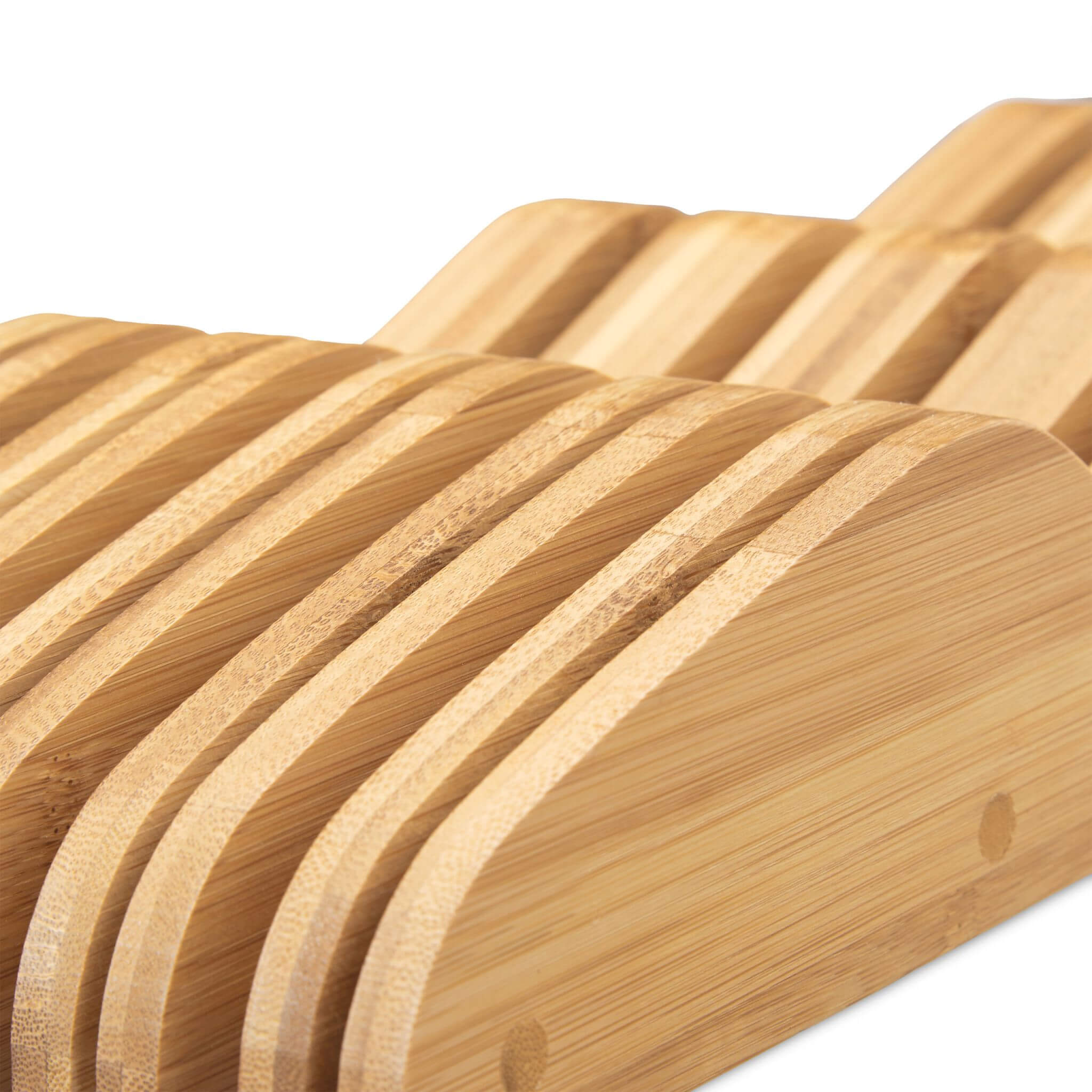 Relaxdays Θήκη Μαχαιριών για Συρτάρι από Μπαμπού - L - Natural - 4052025984731