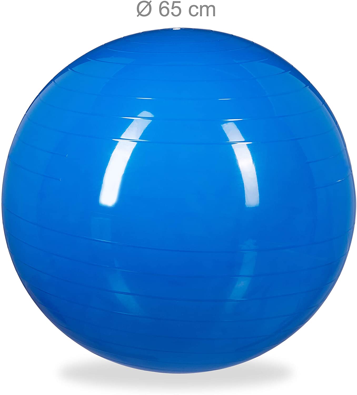 Relaxdays Μπάλα Γυμναστικής 65 cm - Blue - 4052025921880