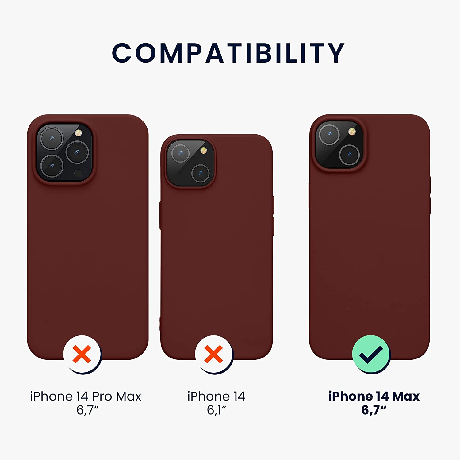 KW iPhone 14 Plus Λεπτή Θήκη Σιλικόνης TPU - Tawny Red - 59076.190