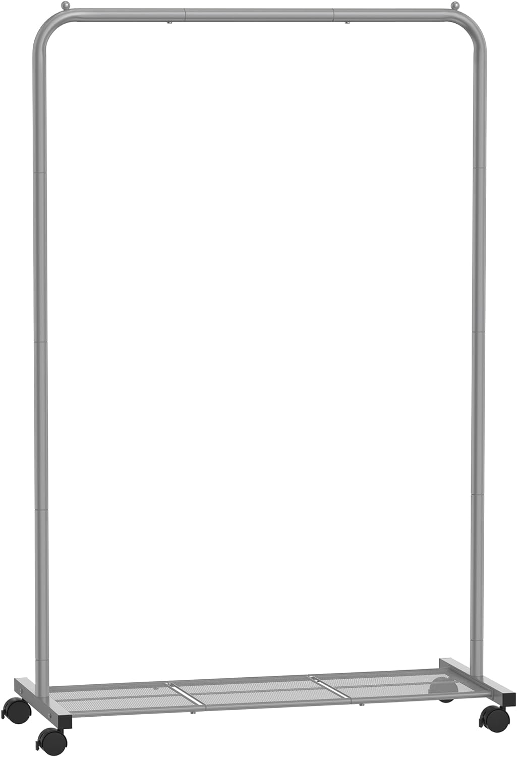 Songmics Επιδαπέδια Μεταλλική Κρεμάστρα - Ράγα Ρούχων με Ράφι Παπουτσιών - Grey - HSR025G01