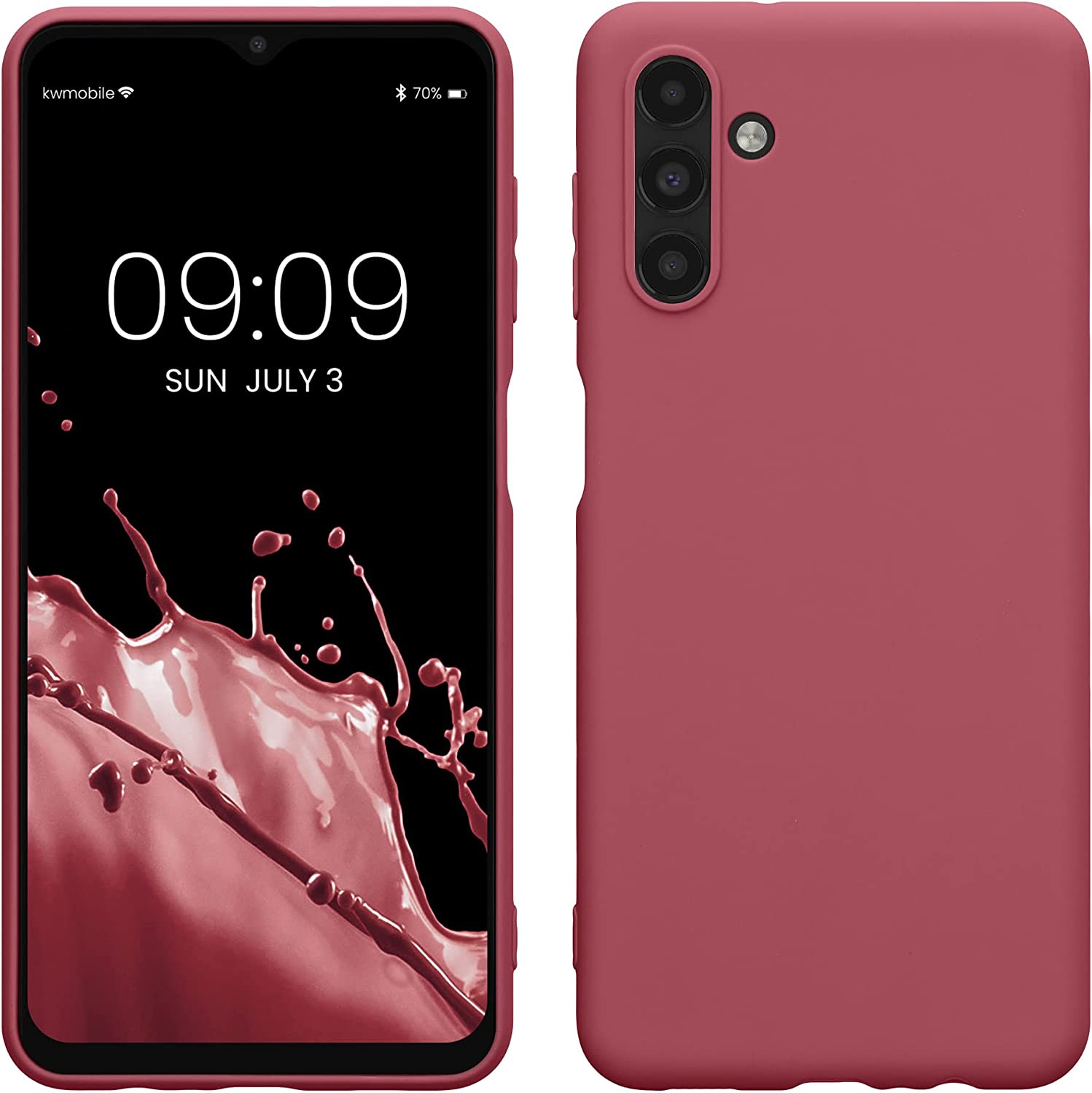 KW Samsung Galaxy A13 5G Θήκη Σιλικόνης TPU - Dark Rose - 58919.167