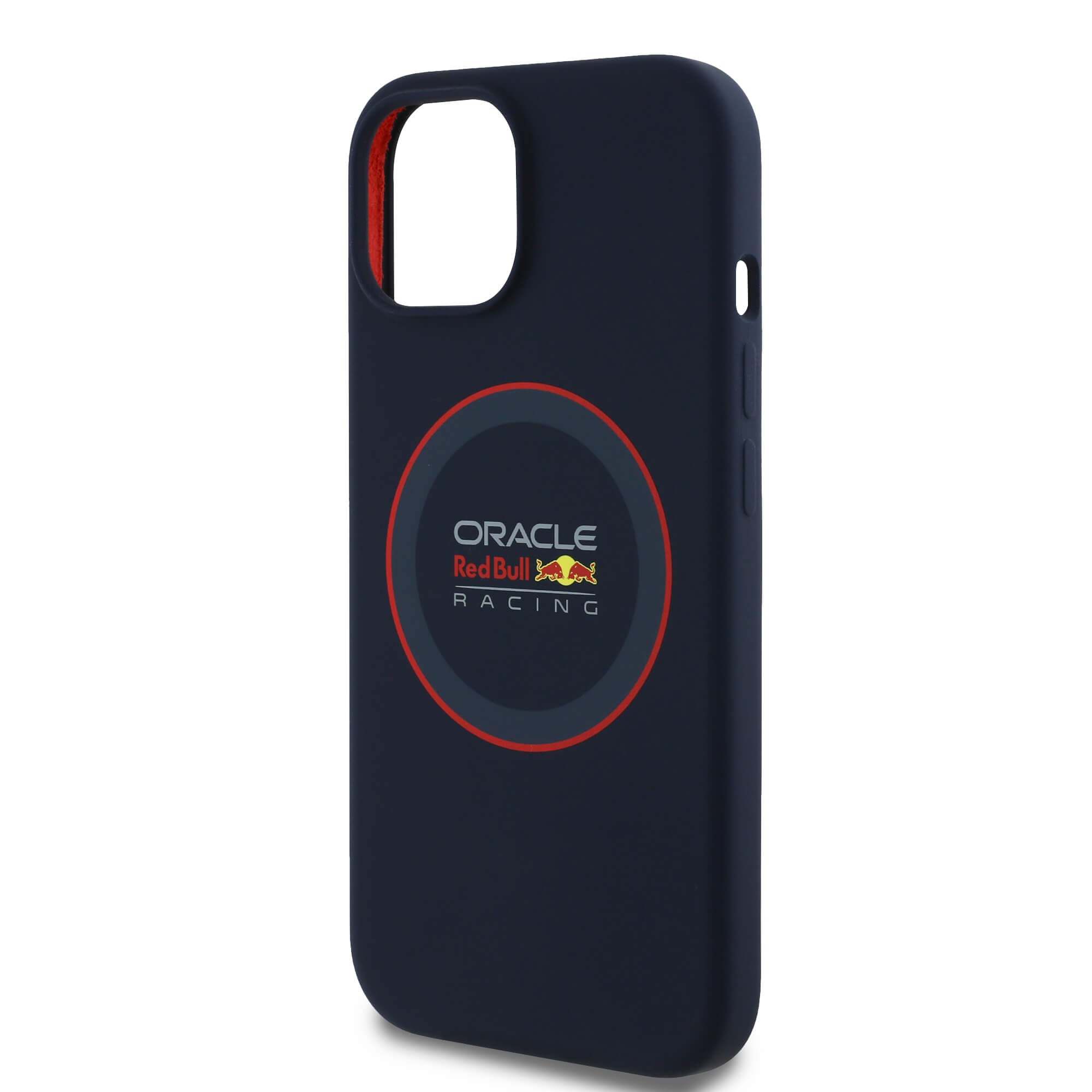 Red Bull iPhone 15 - Silicone Red Ring - MagSafe Σκληρή Θήκη με Πλαίσιο Σιλικόνης - Navy - RBHMP15S24SIILVR