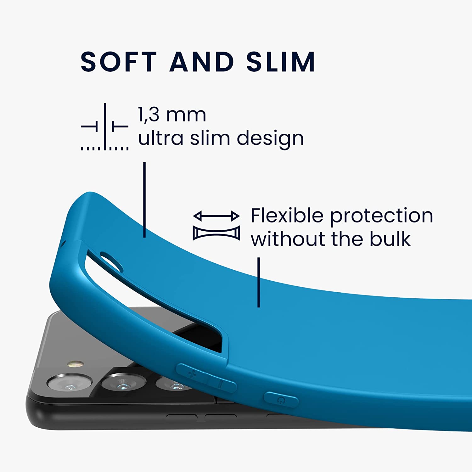 KW Samsung Galaxy S22 Θήκη Σιλικόνης TPU - Caribbean Blue - 56758.224