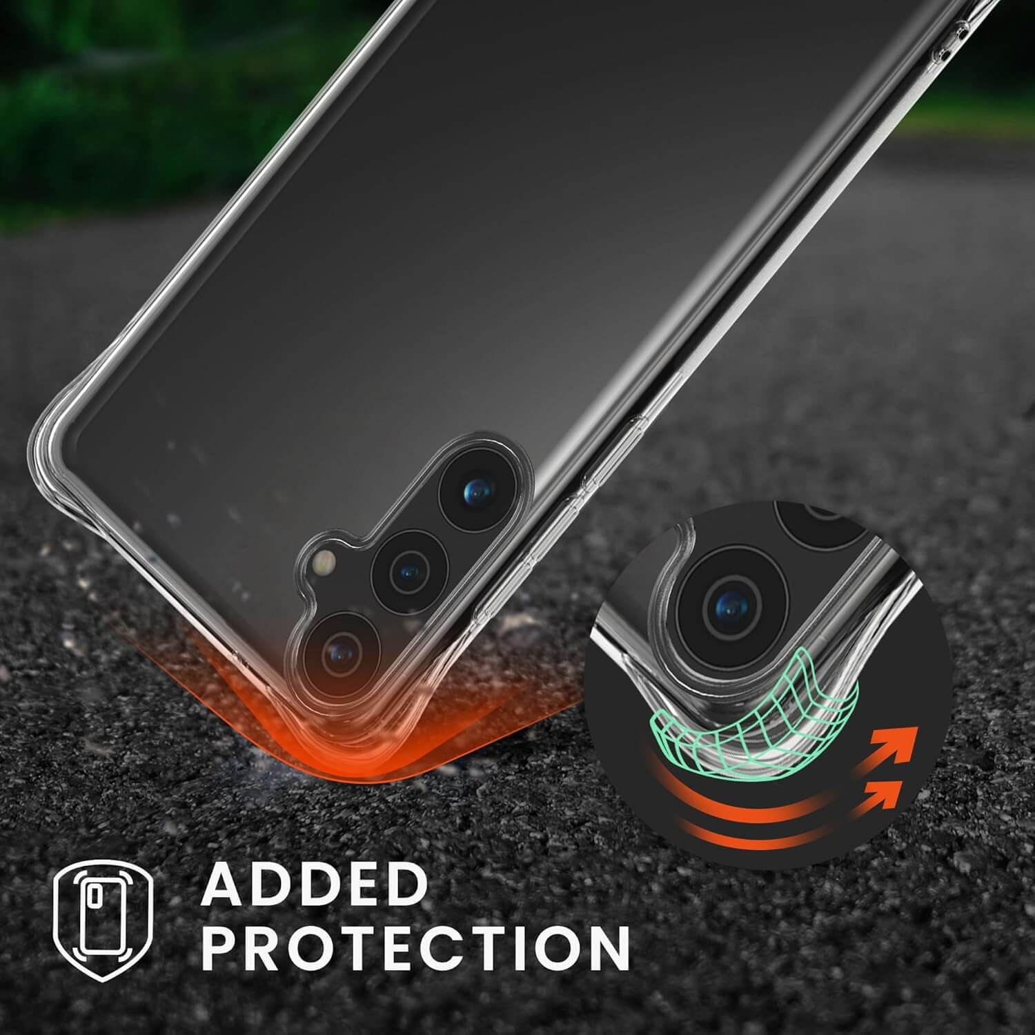 KW Samsung Galaxy S24 FE Θήκη Σιλικόνης TPU με Λουράκι - Διάφανη / Black