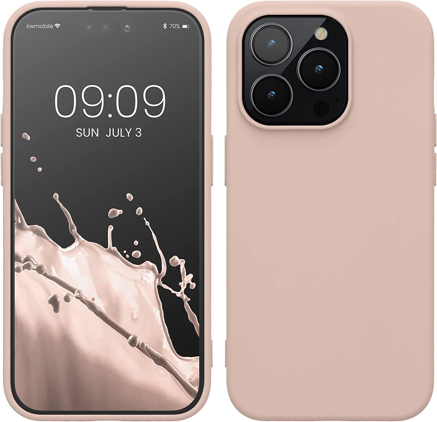 KW iPhone 14 Pro Θήκη Σιλικόνης Rubberized TPU - Coconut Swirl - 59081.225
