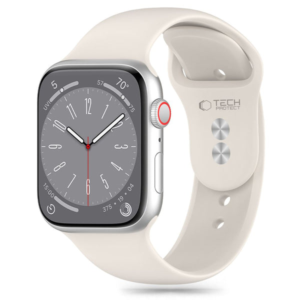Tech-Protect Λουράκι Apple Watch 8/9/10/11 - SE (1/2/3) - 40/41/42mm Silicone Σιλικόνης - Starlight