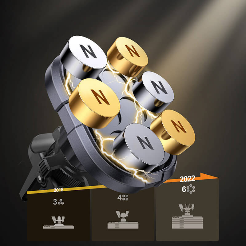 Joyroom Universal Μαγνητική Βάση Αυτοκινήτου Αεραγωγού - Grey - JR-ZS311