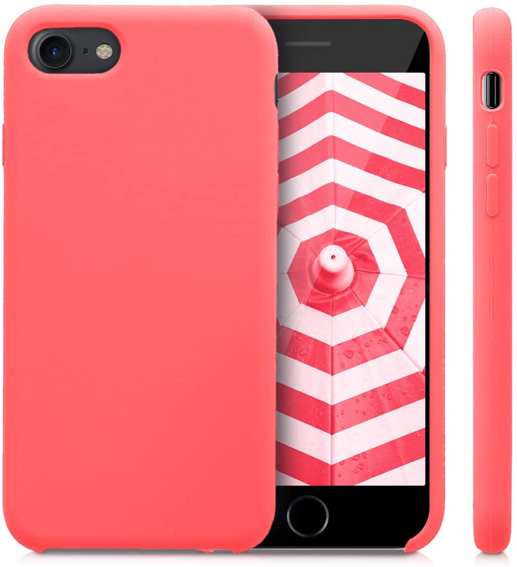 KW iPhone SE 2022 / SE 2020 / 7 / 8 Θήκη Σιλικόνης Rubber TPU - Neon Coral - 40225.103