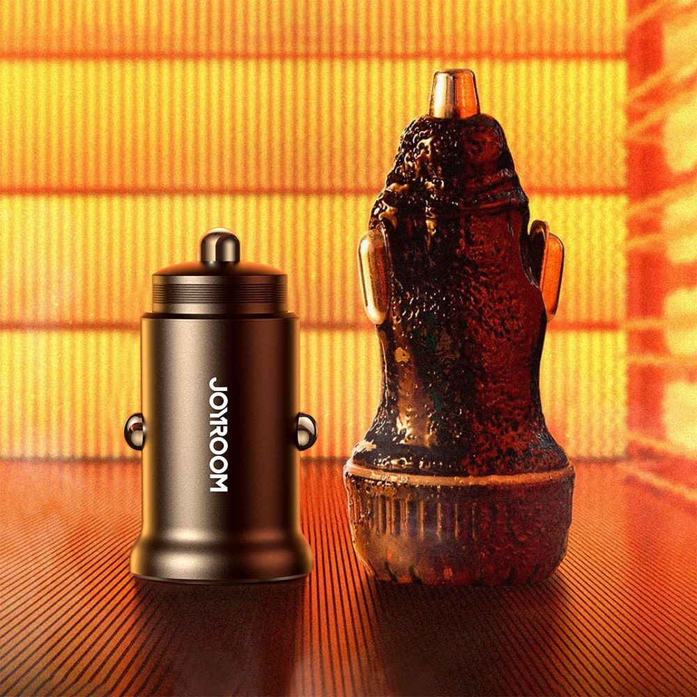 Joyroom Φορτιστής Αυτοκινήτου Γρήγορης Φόρτισης με 2 Θύρες Type-C PD 30W QC 3.0 - Black - JR-CCN06