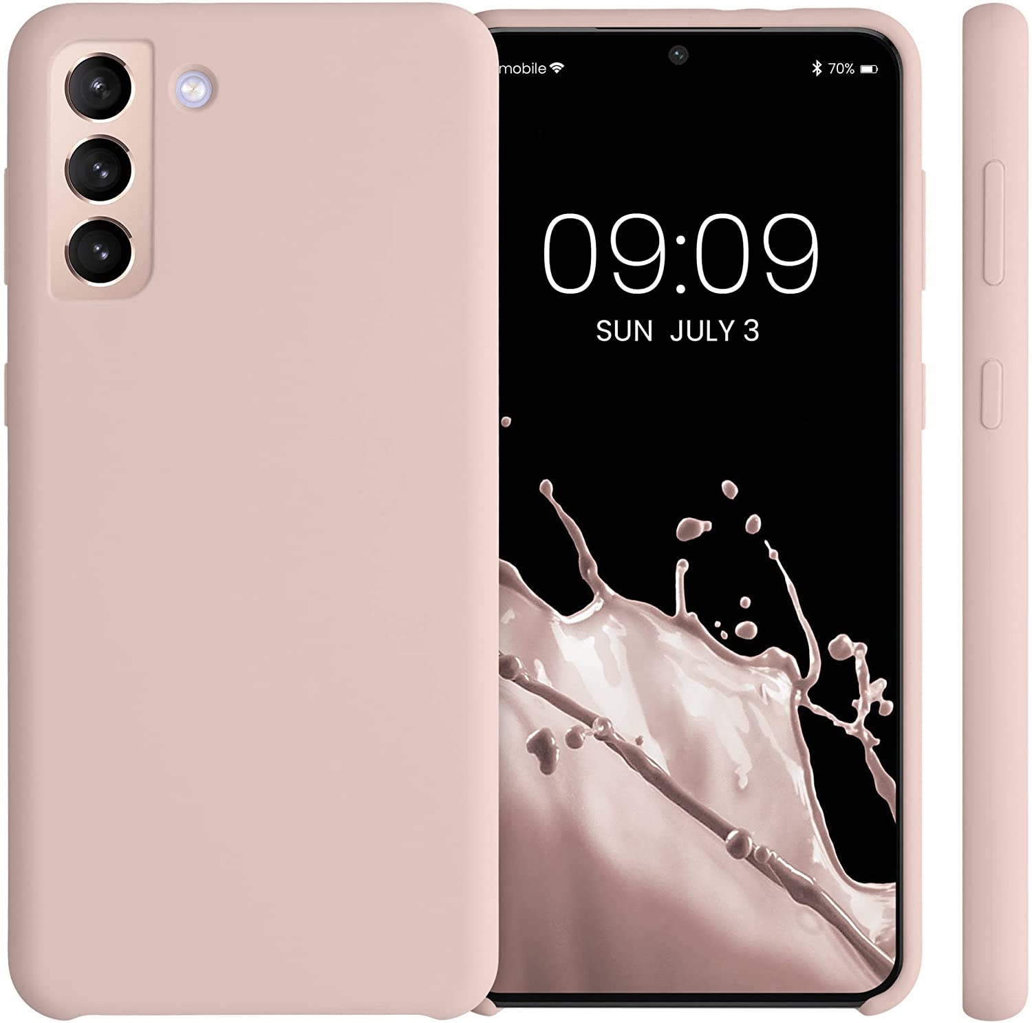 KW Samsung Galaxy S21 Plus Θήκη Σιλικόνης Rubber TPU - Coconut Swirl - 54066.225