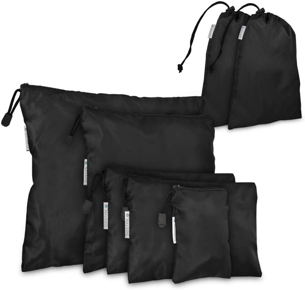Navaris 7 Set Travel Storage Bags Σετ με 7 Σάκους Ταξιδιού από Πολυεστέρα - Black - 42954 - likebrands.gr