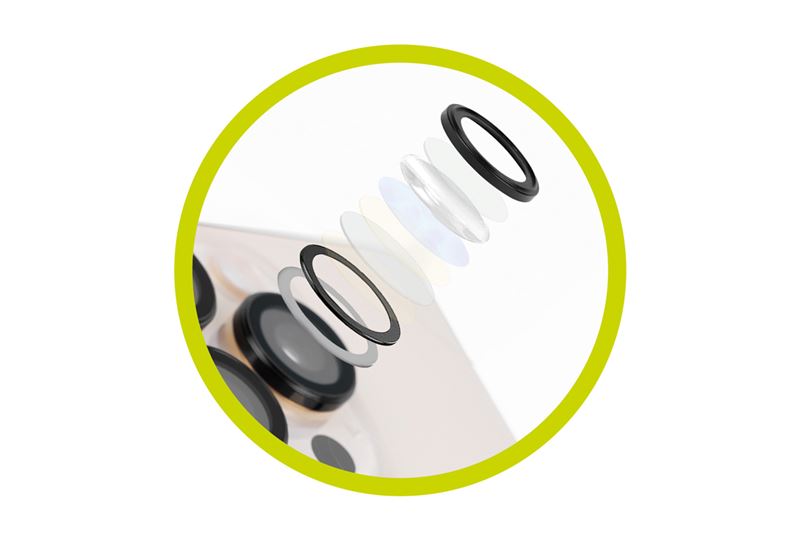 Mobile Origin Easy Lens Guards iPhone 13 Pro / iPhone 13 Pro Max - Προστασία Κάμερας - Αντιχαρακτικό Γυαλί - Black