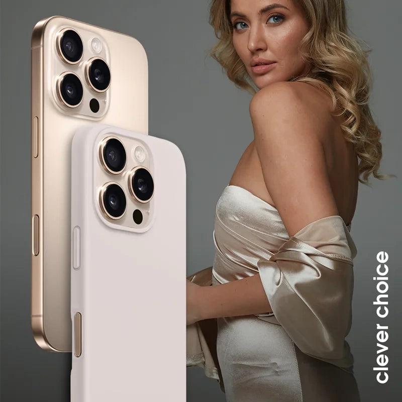 Crong iPhone 16 Pro Max Color Cover Magnetic - Θήκη Σιλικόνης με MagSafe - Sandy Pink