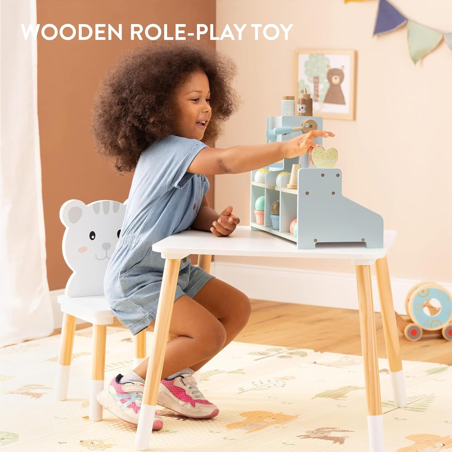 Navaris Ξύλινο Παιχνίδι Παγωτατζίδικo - Multicolor