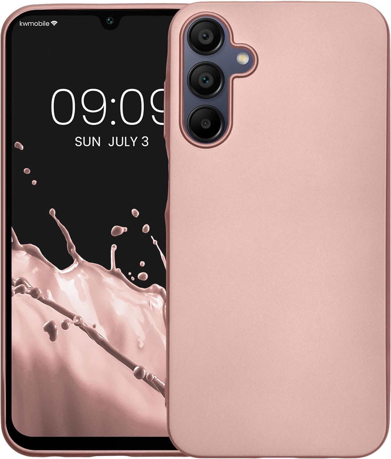 KW Samsung Galaxy A15 4G / A15 5G Θήκη Σιλικόνης TPU - Metallic Rose Gold - KWM000021MJ001C