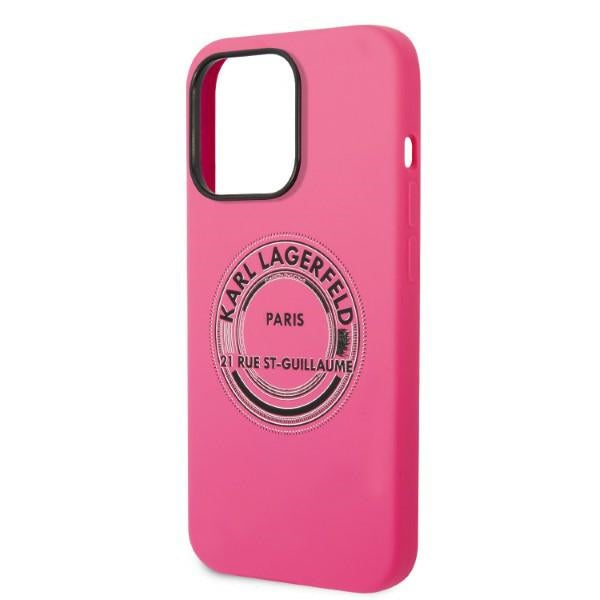 Karl Lagerfeld iPhone 14 Pro Silicone RSG Θήκη Σιλικόνης - Pink - KLHCP14LSRSGRCF
