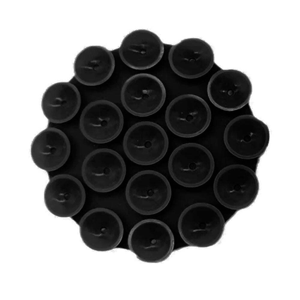 Techsuit Phone Holder Αξεσουάρ Στερέωσης Κινητού με Ενσωματωμένες Βεντούζες - Round Shape - Black