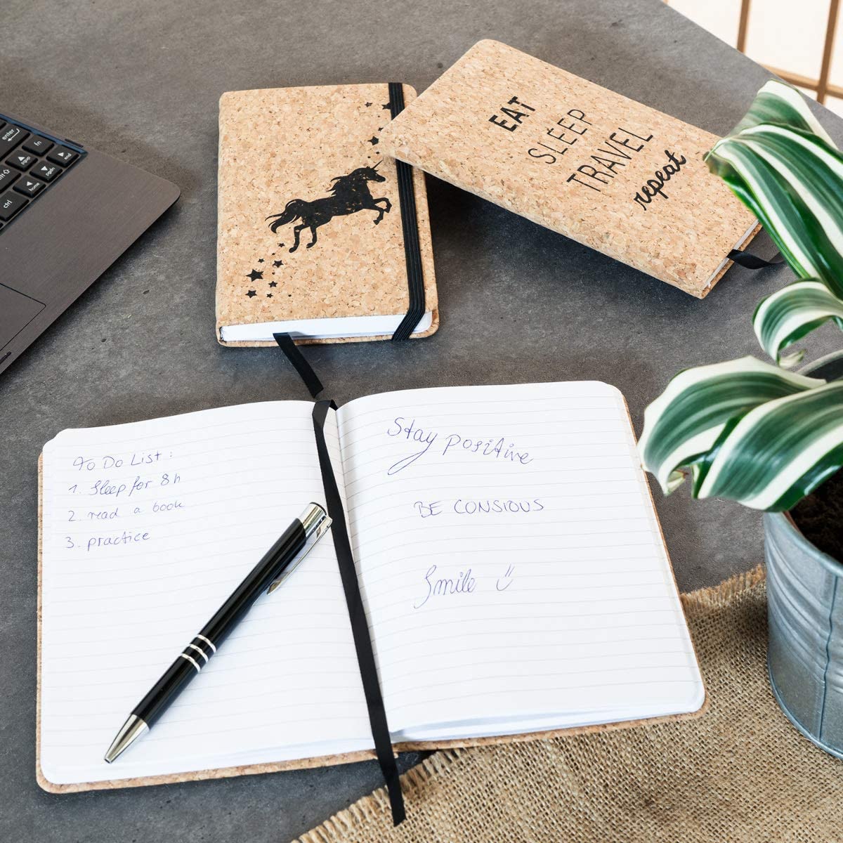 Navaris Notebook with Cork Cover Σημειωματάριο από Φελλό Design Worlde Map - 48477.01