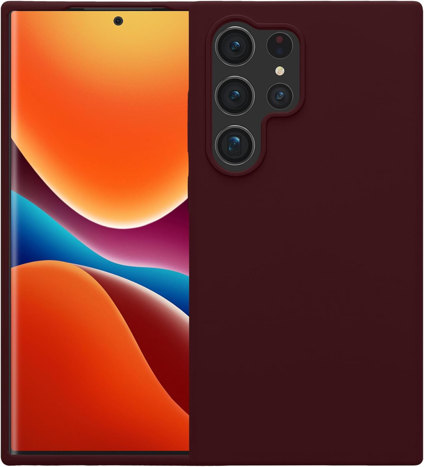 KW Samsung Galaxy S24 Ultra Θήκη Σιλικόνης Rubberized TPU - Bordeaux