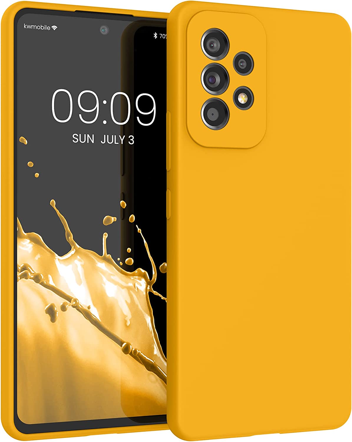 KW Samsung Galaxy A53 5G Θήκη Σιλικόνης Rubber TPU - Honey Yellow - 57835.143