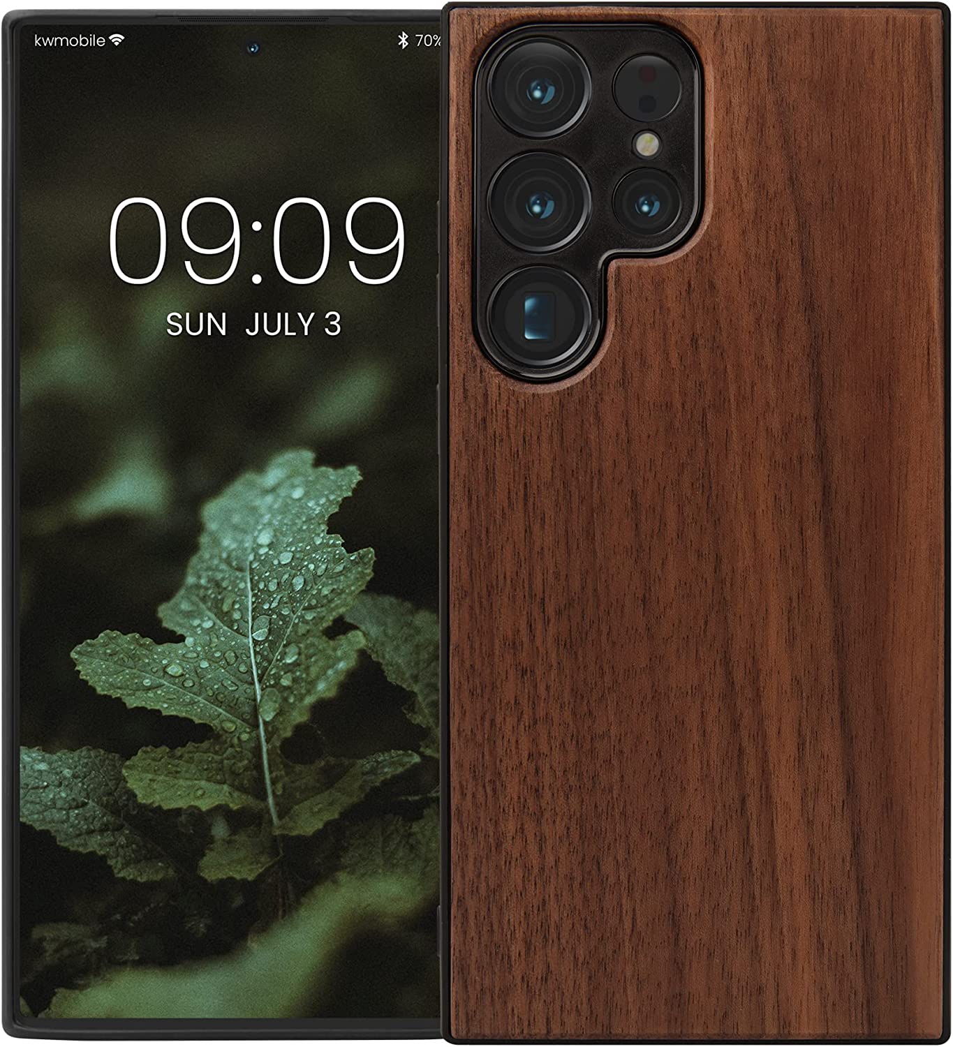 KW Samsung Galaxy S23 Ultra Θήκη από Φυσικό Ξύλο - Dark Brown - 60296.18