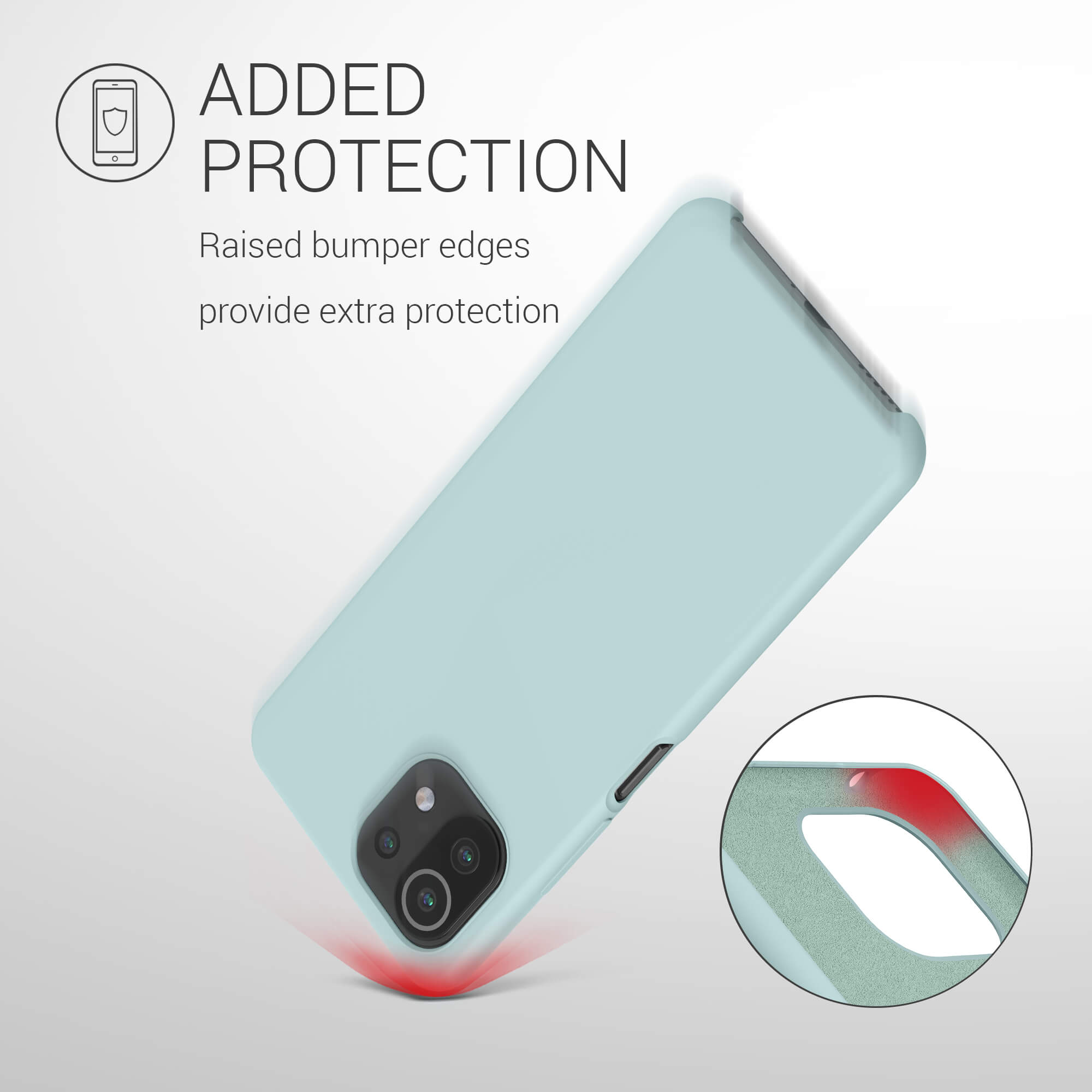 KW Xiaomi Mi 11 Lite / Mi 11 Lite 5G Θήκη Σιλικόνης Rubber TPU - Frosty Mint - 54730.200