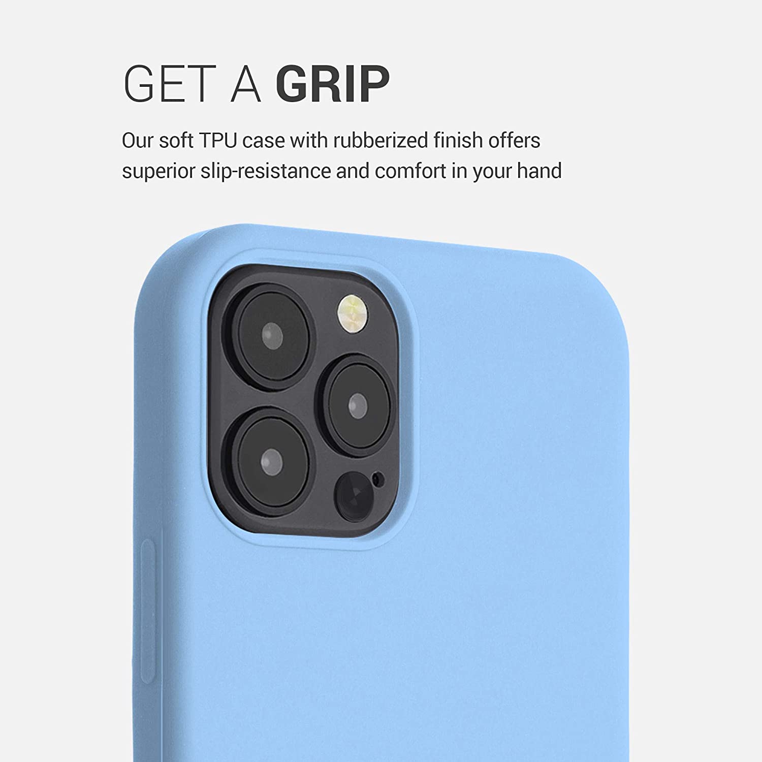 KW iPhone 12 / iPhone 12 Pro Θήκη Σιλικόνης Rubber TPU - Dove Blue - 52641.161