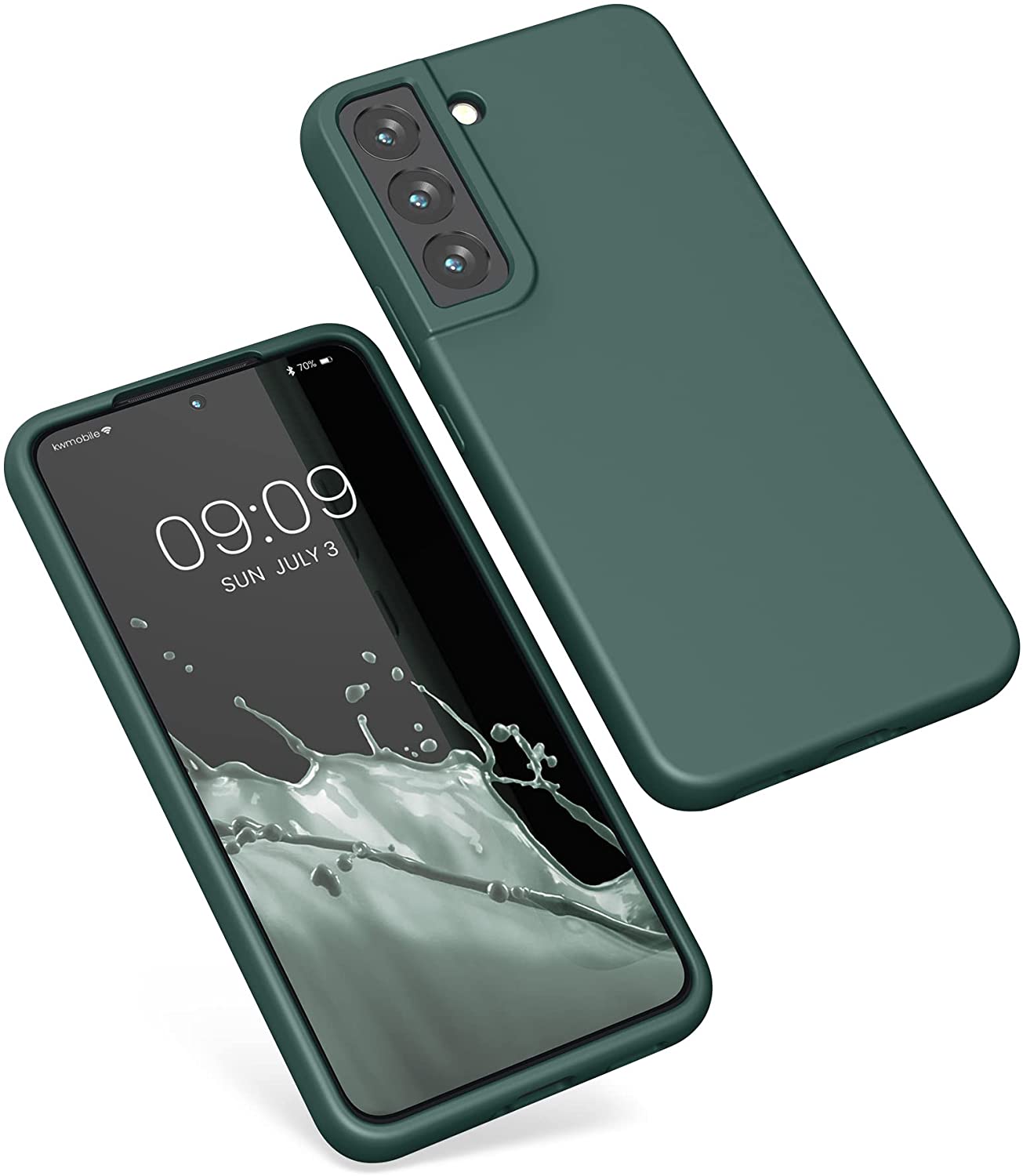 KW Samsung Galaxy S22 Θήκη Σιλικόνης Rubberized TPU - Moss Green - 56756.169