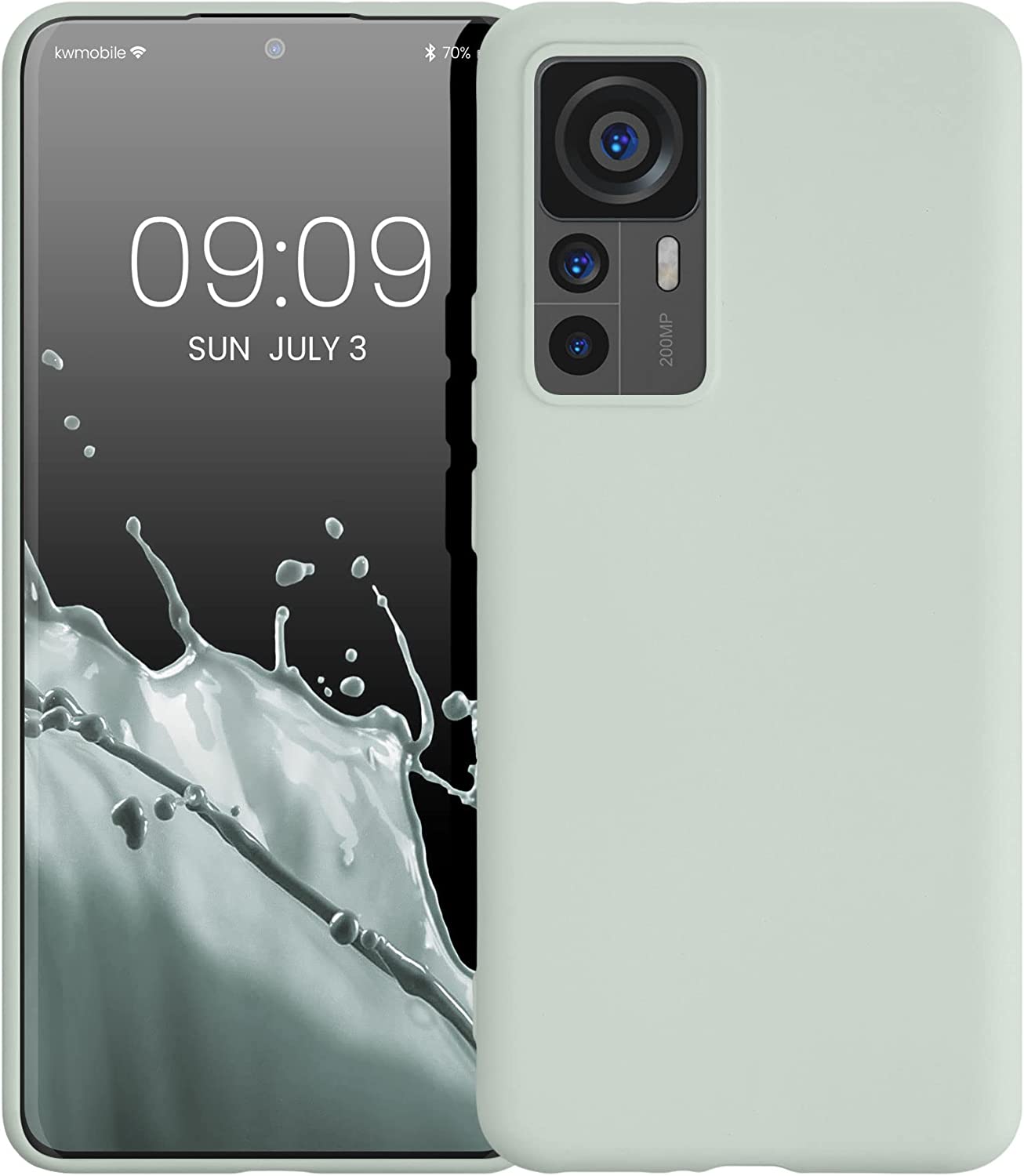 KW Xiaomi 12T / 12T Pro Θήκη Σιλικόνης Rubberized TPU - Cool Mint - 60213.200