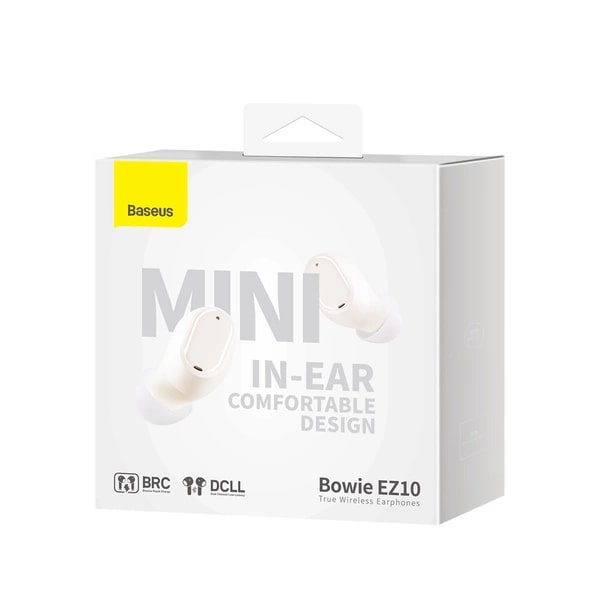 Baseus Bowie EZ10 TWS Bluetooth 5.3 - Ασύρματα ακουστικά για Κλήσεις / Μουσική - White - A00054300226-Z1