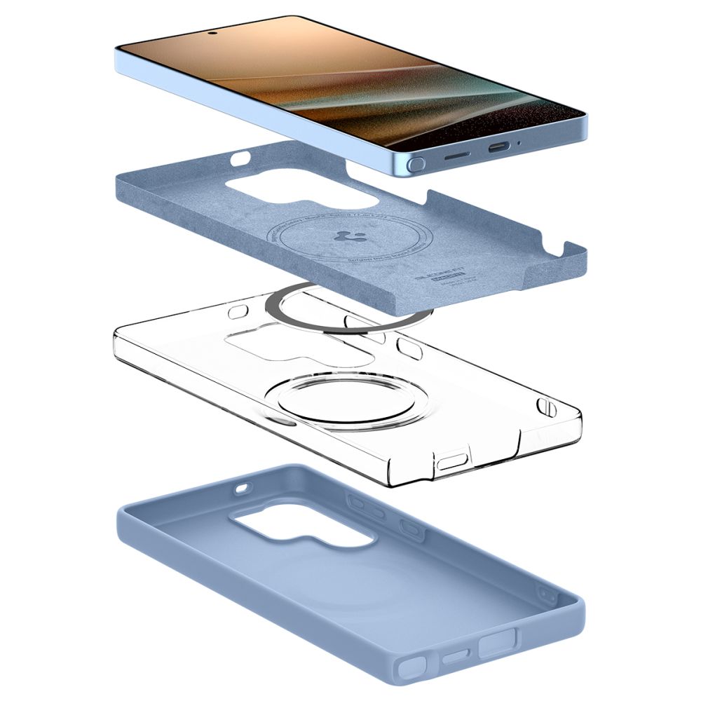 Spigen Samsung Galaxy S25 Ultra - Silicone Fit Mag Θήκη Σιλικόνης με MagSafe - Sapphire Blue